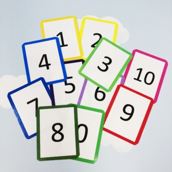 Preview of Number Flash Cards, 10 Flashcards Numbers 1-10. Learning Numbers and Counting!