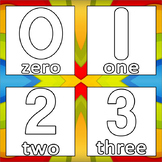 Number Flash Cards for the numbers 0-10
