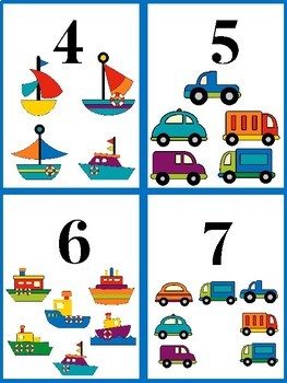 number flashcards 0 10 transportation by darrakadisha tpt