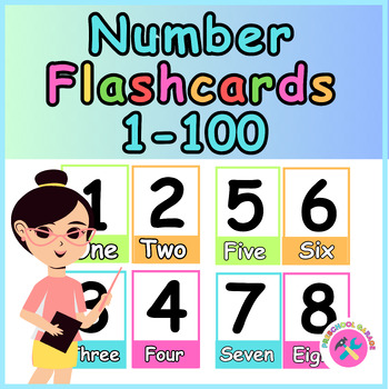Preview of Number Flashcards 1-100