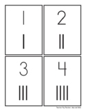 Number Flashcards 1-20 tally marks