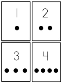 Number Flashcards 1-20 w/counting dots