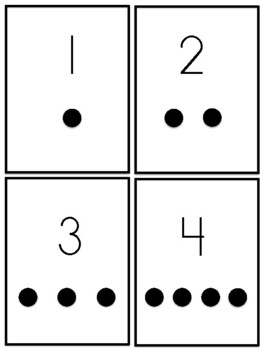 Preview of Number Flashcards 1-20 w/counting dots