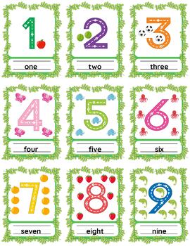 Preview of Number Flashcards 1- 9