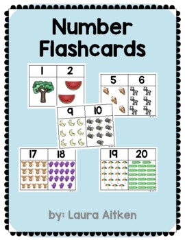 Preview of Number Flashcards- Distance Learning