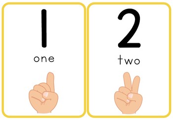 Number Flash Cards with Fingers 1-10 by Robin Reifel | TpT
