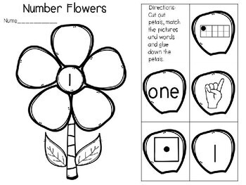 Early Number Sense Worksheets and Center Activity for PreK-Kindergarten