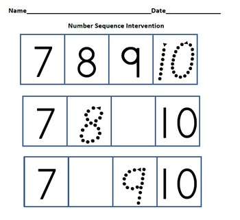 Number Fluency Intervention (RTI) and Data Collection Charts | TPT