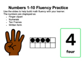 Number Fluency Practice - Fingers, Ten Frame, Numeral Display