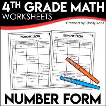 number form expanded form word form standard form worksheets