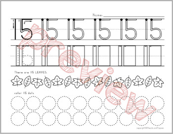 Handwriting Without Tears® style NUMBER Formation practice worksheets BUNDLE