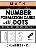 Number Formation Cards with Dots - One to One Corresponden