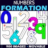 Number Formation Font Clipart - Handwriting