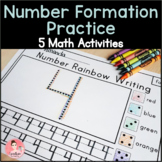 Number Formation Practice Activities for Kindergarten Math