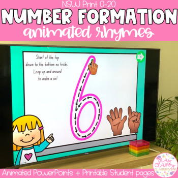 Preview of Number Formation Rhymes Animated PowerPoint | NSW Print | Numbers 0-20