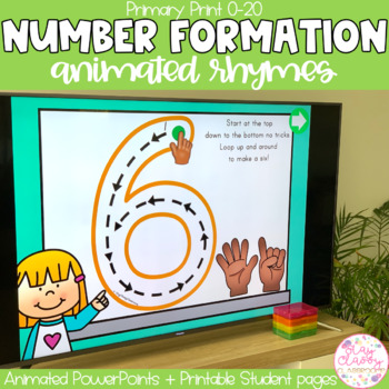 Preview of Number Formation Rhymes Animated PowerPoint | Primary Print | Numbers 0-20