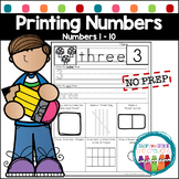 Number Formation and Printing Practice Worksheets |  Writi