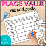 Number Forms Cut and Paste with Place Value, Expanded, Sta