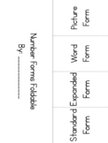Number Forms Foldable