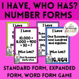 Number Forms Game I Have, Who Has? | Place Value Games