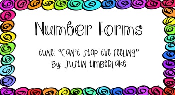 Preview of Number Forms Song