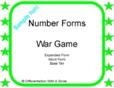 Number Forms War Math Game