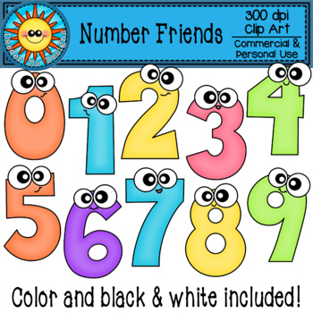 Number Friends Clip Art by Deeder Do Designs | Teachers Pay Teachers