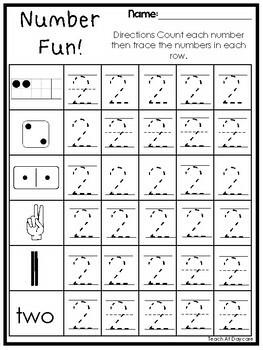 number fun subitizing and tracing printable worksheets in a pdf file