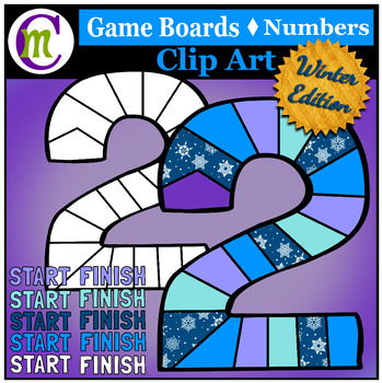 Preview of Number Game Boards Clip Art Winter Edition