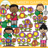 Math Number Garden Clip Art