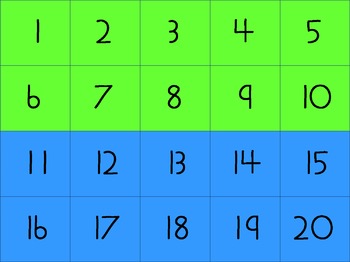 Preview of Number Grid Cards