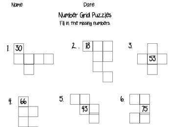 number grid puzzles by wild in second grade teachers pay teachers