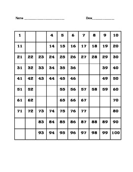 Number Grid Puzzles (Missing Numbers #2) by Dawn Reynolds | TpT