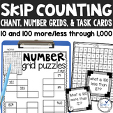 10 more 10 less hundreds chart and number grid skip counting