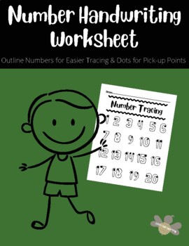 Preview of Number Handwriting Boundary Tracing Worksheet