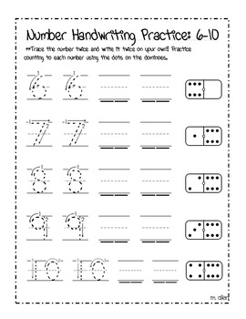 Number Handwriting Practice Sheets 1-20 by Miranda Allen | TpT