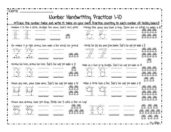 Lettering Practice Sheets - 10 Ways to Create Numbers