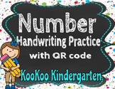 Number Handwriting Practice with QR code