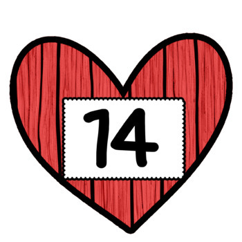 number 14 pictures with heart