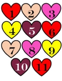 Number Hearts Valentine's Day or Math