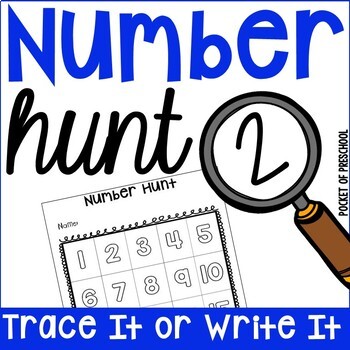Preview of Number Hunts for Preschool, Pre-K, and Kindergarten
