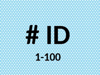 Preview of Number ID 1-100.  Powerpoint.  Digital Learning made easy.