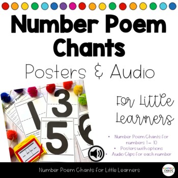 Preview of Number ID & Formation Poem Chants 1 -10 Includes Audio Files