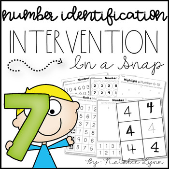 Preview of Number Identification 0-20 Intervention and RtI