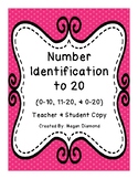 Number Identification 0-20 Progress Monitoring Forms