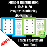 Number Identification 1-10 & 11-20 Progress Monitoring Ass