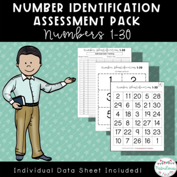 Preview of Number Identification Assessment Pack: Numbers 1-30 | Distance Learning