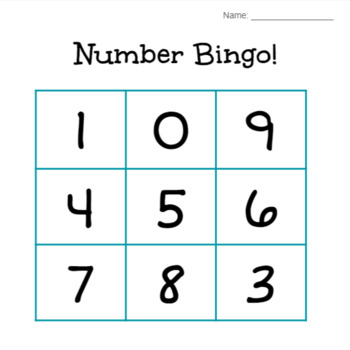 Number Identification Bingo *BUNDLE* by Annie's School Tools | TPT