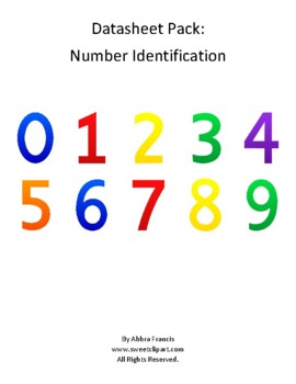 Preview of Number Identification Datasheet Pack