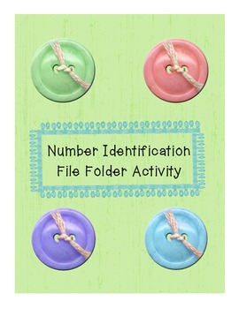 Preview of Number Identification File Folder Activity